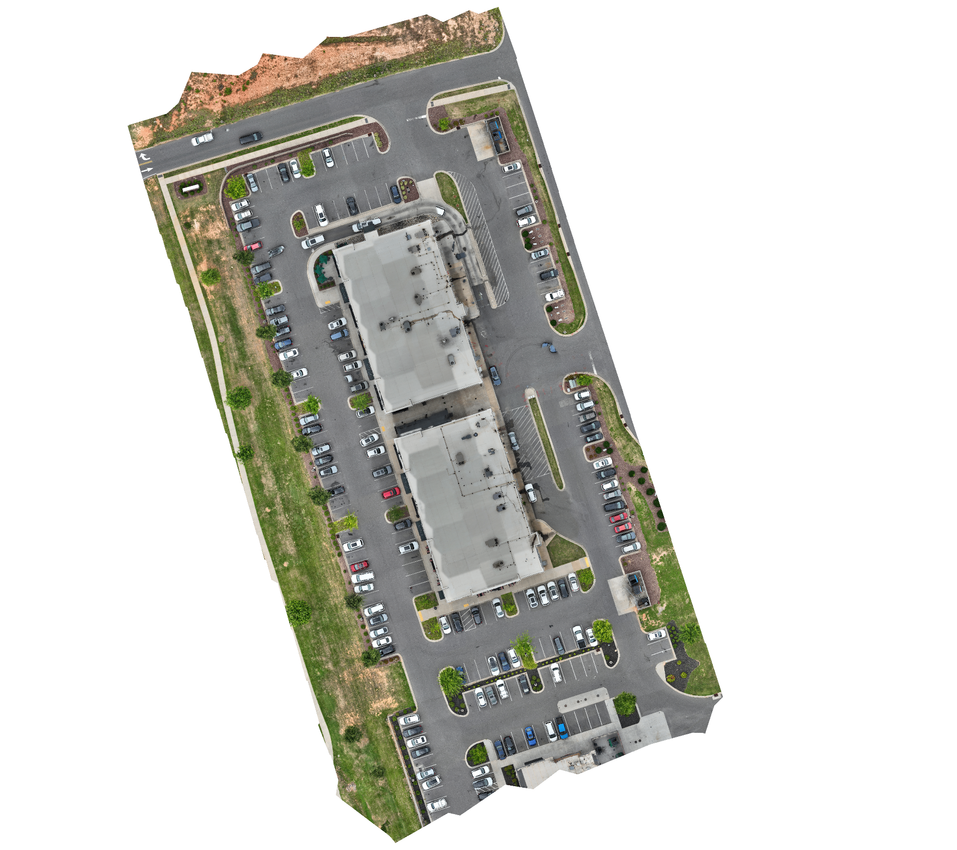 Previous aerial orthomosaic capture of a commercial site